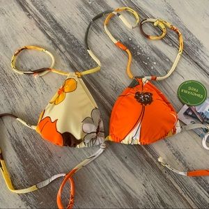 Roxy bikini top sz sm